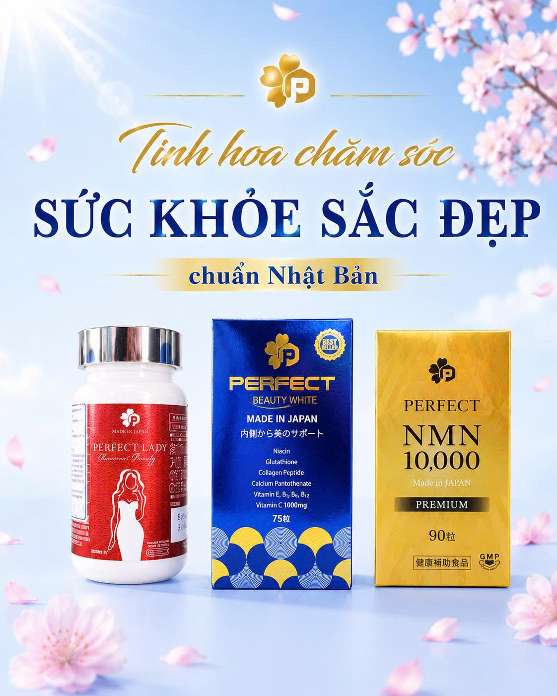 Bộ chăm sóc da cơ bản dược mỹ phẩm PERFECT