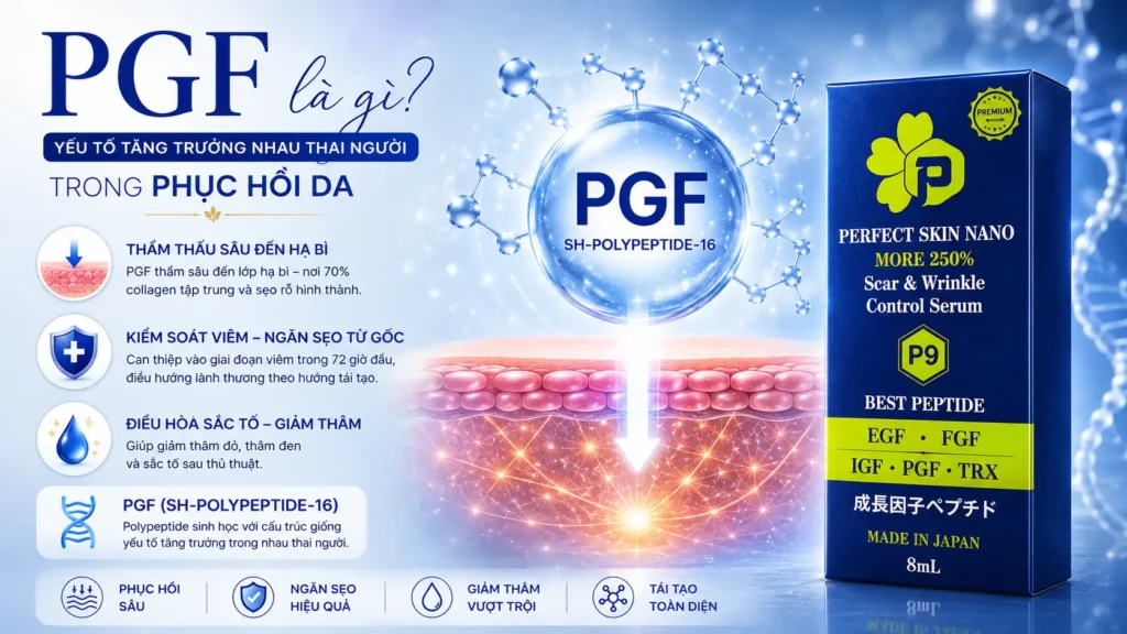 PGF là gì? Yếu tố tăng trưởng nhau thai người trong phục hồi da